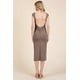 thumbnail image 4 of Vestido Midi Con Cuello Barco Espalda Abierta Y Mangas Cortas, 4 of 4