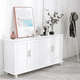 thumbnail image 2 of MUEBLE BUFFET APARADOR BLANCO ENTRADA LIVING COMEDOR DOBLE CON PUERTAS Y ESTANTES, 2 of 5