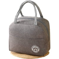 Genérico - Lonchera Térmica Portátil Gris Para Almuerzo Y Colación