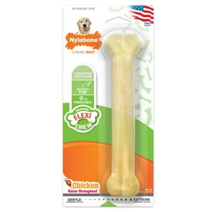 Juguete Masticable Para Perros Bone Nylabone Flex Chew, Sabor Moderado A Pollo