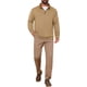 thumbnail image 2 of Suéter de Hombre INSPIRE CHIC con Cremallera de un Cuarto y Cuello Simulado Polo Casual XL Caqui, 2 of 5