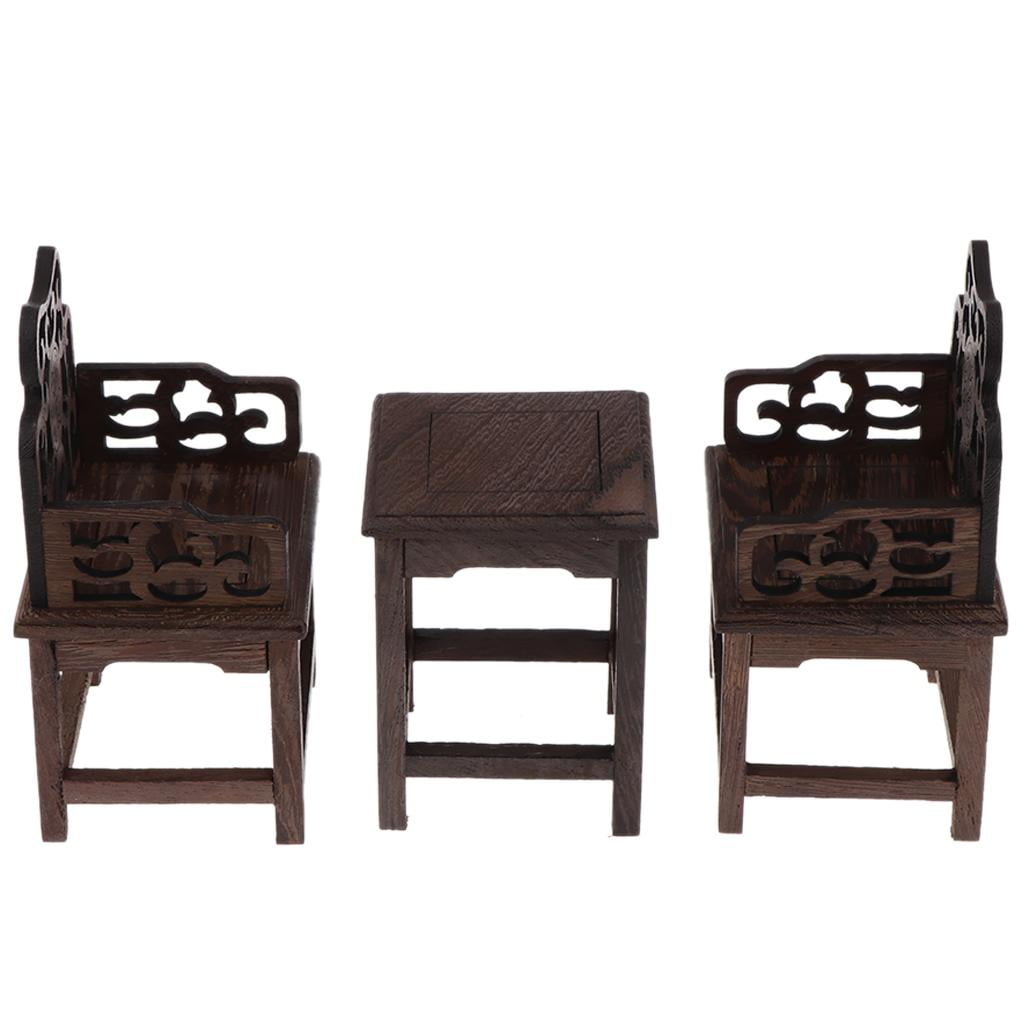 Fiocias - 1 Set 1/6 Casa De Muñecas De Madera Mesa De Té / Mesa De Café Muebles De Sala F
