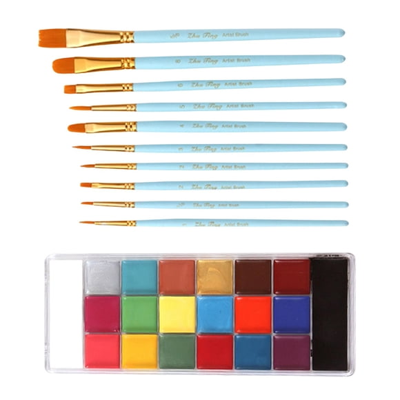 Face Body Paint Makeup Paletas De Pintura Para Adultos Disfraces Christmas Blue