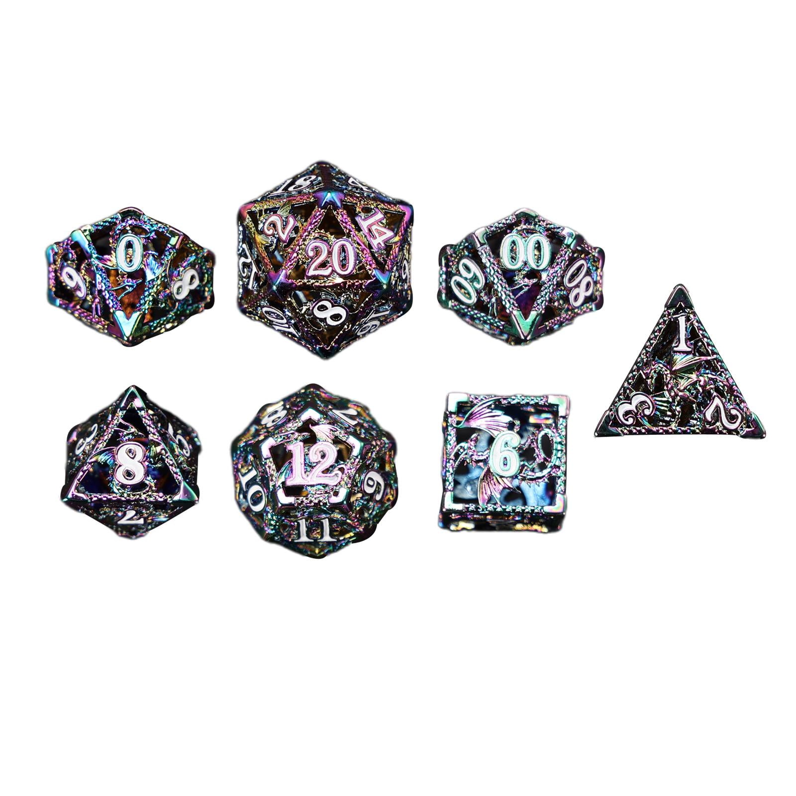 Bothyi - Dados Poliédricos De Metal De Varios Lados Para Juegos De Mesa Dnd, Juego De Rol Colorido