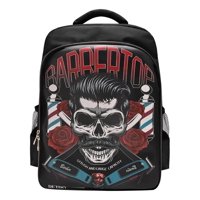Genérico - Mochila Profesional Barbero Peluquería Gran Capacidad Calaveras