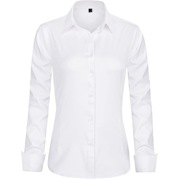 Camisa de Vestir Mujer JVER Manga Larga con Botones