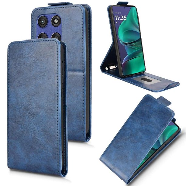 Funda tipo folio para Motorola Edge 60 Stylus con soporte magnético y protección para la cámara Azul