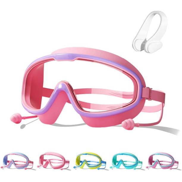 Gafas natación niños HD montura grande 2026 impermeable antivaho niño 3-14