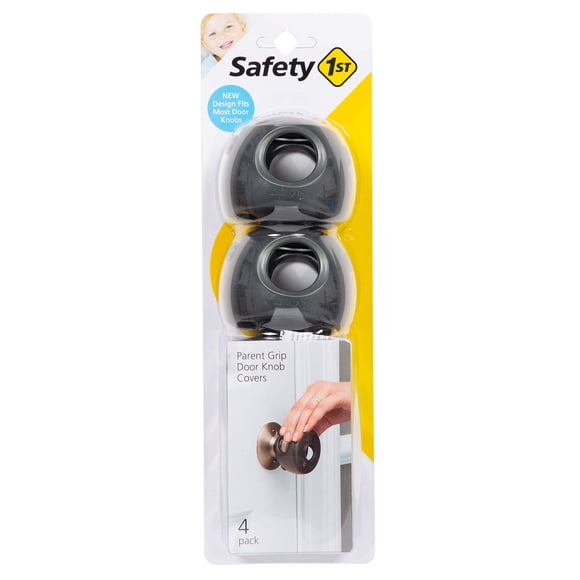 Fundas para pomos de puerta Safety 1st Parent Grip, color gris y carbón, paquete de 4