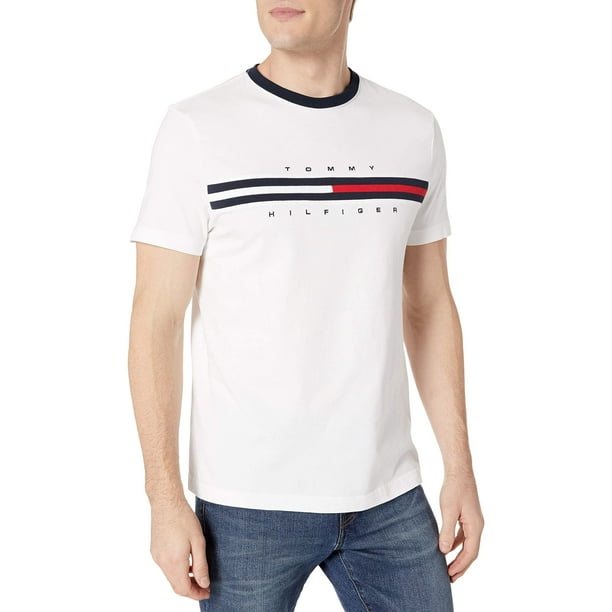 Camiseta Tommy Hilfiger de manga corta con estampado de rayas exclusivas para hombre