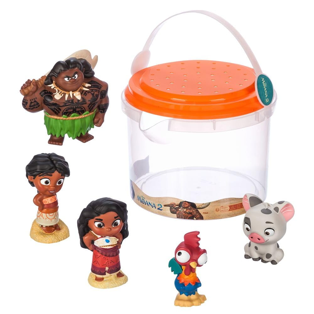 Set De Baño Disney Store Official Moana 2 Con 5 Figuras Para Niños