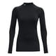thumbnail image 3 of Camiseta Under Armour Authentics Mock Neck para mujer, color blanco y negro, 3 of 5