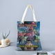 thumbnail image 2 of Motel Transylvania Bolso de tela con estampado de lienzo para mujer, bolsa de compras reutilizable y estética, con cremallera interior, regalo para mujer,40*40cm., 2 of 6