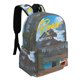 thumbnail image 2 of Bob Ross: La Alegría de Pintar-theme Backpack, Campus style schoolbag Bookbag with Adjustable Shoulder Straps And Large Zip Compartment, Unisex Travel Bags.42x30x15cm, 2 of 6