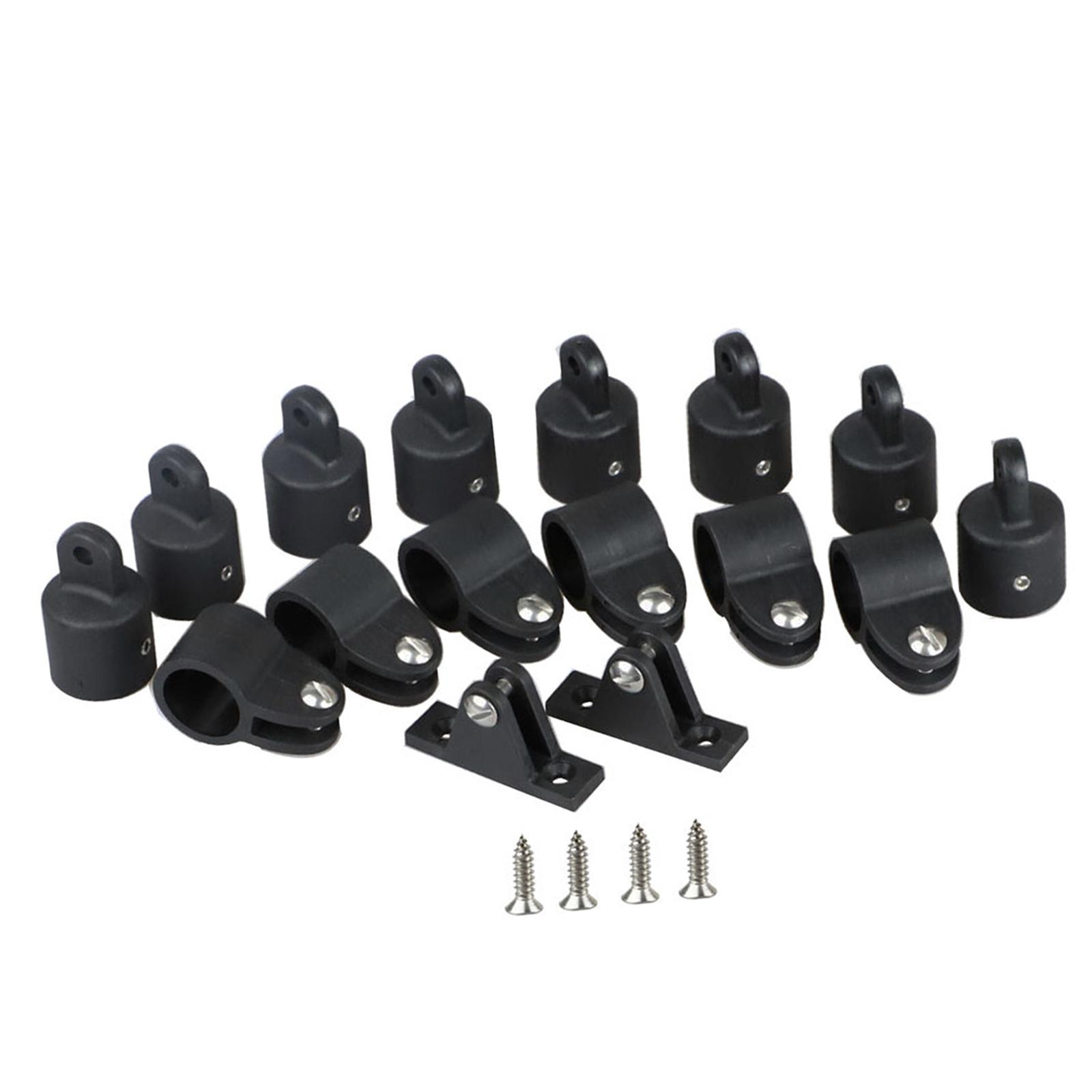 Ioensy - 16 Piezas De Herrajes Para Toldo Bimini Con Tornillos De Instalación Bisagras De Cubierta Externas De 7/8""