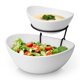thumbnail image 1 of Juego para servir patatas fritas y salsas MALACASA de 2 niveles con soporte de metal, 1 of 8