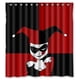 thumbnail image 1 of Cortina de ducha Harley Quinn, juego de cortina de baño con ganchos, tamaño 66 x 72 pulgadas, 1 of 3