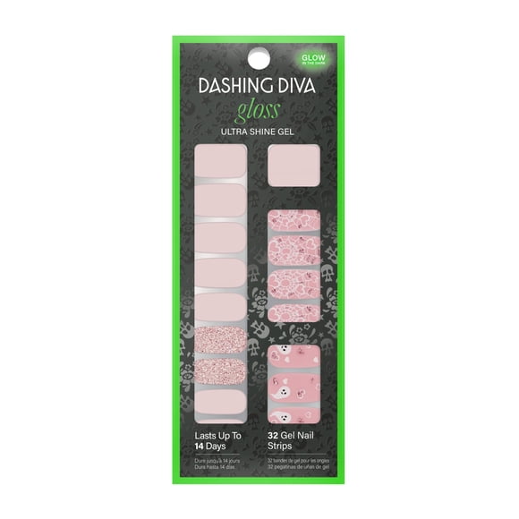 Tiras de gel para uñas Dashing Diva Gloss Sugarcoat It con 32 tiras