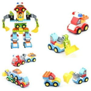 Genérico - Set Construccion Bloques Lego Coches Y Robot 85Pcs Niños