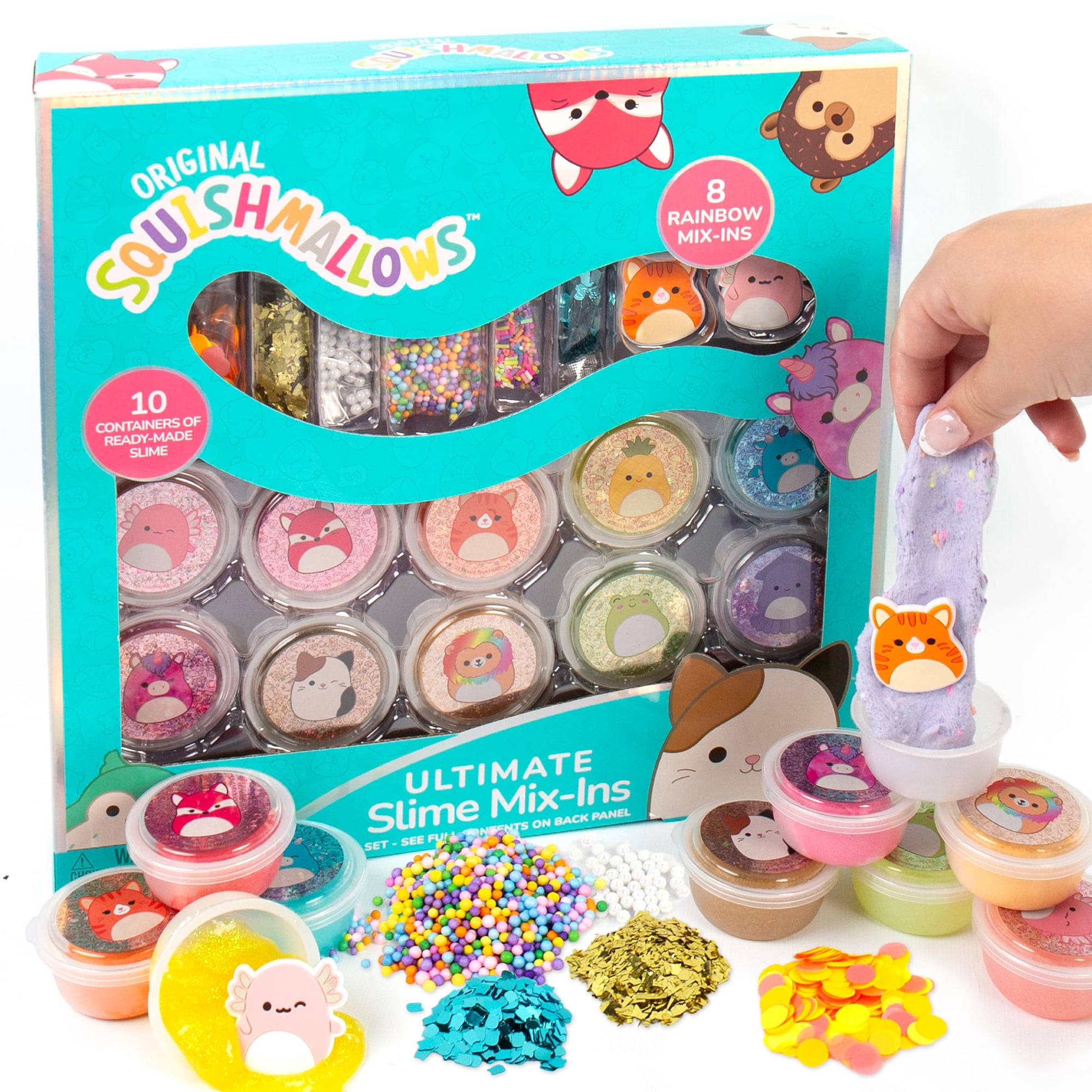 Set Slime Squishmallows Original Ultimate, Paquete De 10 Con Complementos