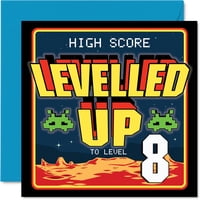 Tarjeta De Cumpleaños Stuff4 Para 8 Cumpleaños Con Un Niño De 8 Años