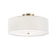 thumbnail image 1 of Lámpara de techo GLOBE 60998, latón mate y lino blanco, 2 luces, 1 of 9