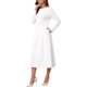 thumbnail image 4 of INSPIRE CHIC Vestido de manga larga para mujer Invitada de boda Formal Cóctel Cuello redondo Vestido largo línea A XL Blanco, 4 of 6