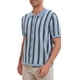 thumbnail image 4 of INSPIRE CHIC Polo de Punto a Rayas para Hombre de Verano con Mangas Cortas y Botones Abajo Camisas Polo de Jacquard XL Azul Claro, 4 of 6