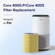thumbnail image 2 of Filtro de repuesto para purificador de aire LEVOIT Core 400S, paquete de 1, 2 of 6