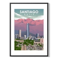 Genérico - Cuadro Santiago Torre Costanera 33X43 Cm