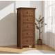 thumbnail image 3 of Cómoda "Kull" Minimalista 5 Cajones Mueble de Madera Slim - Café - 55x40x120 cm, 3 of 3