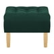 thumbnail image 1 of Pouf Wood 1c Felpa 05 Verde Botella, 1 of 4