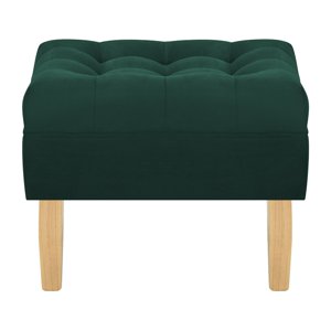 Bodevir - Pouf Wood 1C Felpa 05 Verde Botella
