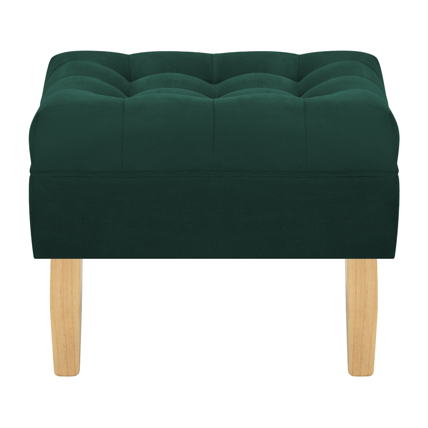 Bodevir - Pouf Wood 1C Felpa 05 Verde Botella