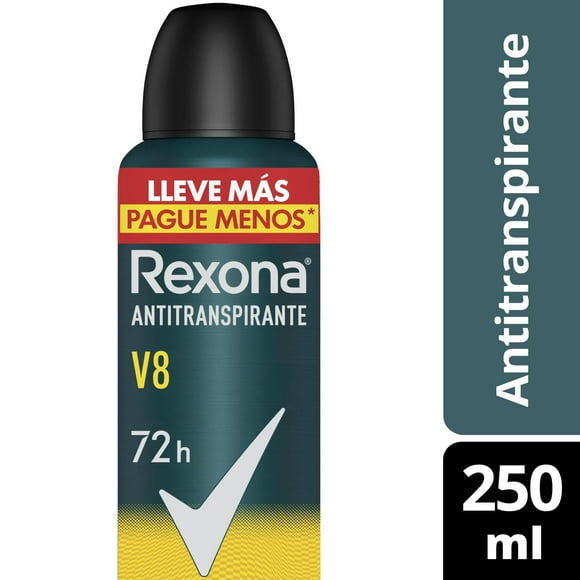 Desodorante Aerosol Rexona Men V8 Hombre, 250 ml
