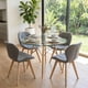 thumbnail image 1 of Comedor Mesa Elida 100cm + 4 Sillón Rubik Gris Lino, 1 of 5