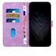 thumbnail image 3 of Funda tipo cartera para iPhone 16E con tarjetero, bolsillo para billetes, soporte, cierre magnético y correa para la muñeca, funda tipo folio con textura geométrica morado, 3 of 5