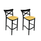 thumbnail image 1 of Pack 2 Taburetes Bar Crossback Negra Asiento Beige, 1 of 3