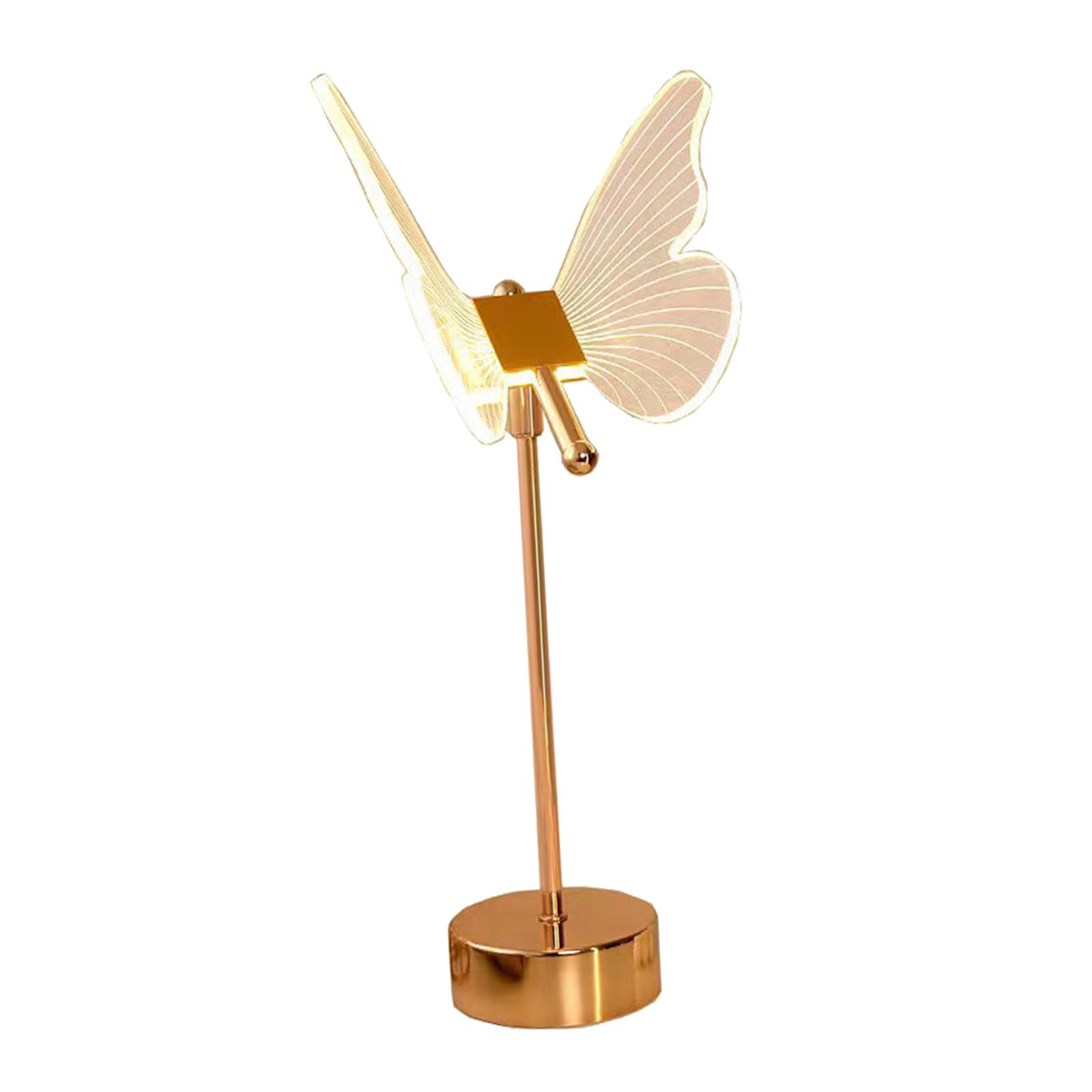 Ioensy - Lámpara De Mesa De Acrílico Luz De Noche Día De San Valentín Dormitorio Lámpara De Escritorio Luces De Escritorio Mariposa