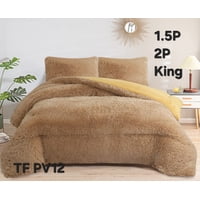 Aladdins Shop - Cobertor De Invierno Peludo Con Chiporro 2 Plazas Color Beige