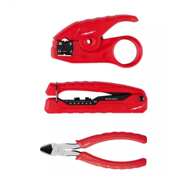 Kit de herramientas para cable coaxial LRYXYY para cortar, pelar y crimpar