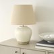thumbnail image 1 of Lámpara de mesa Nourison 51 cm con pantalla cerámica blanca y beige, 1 of 7