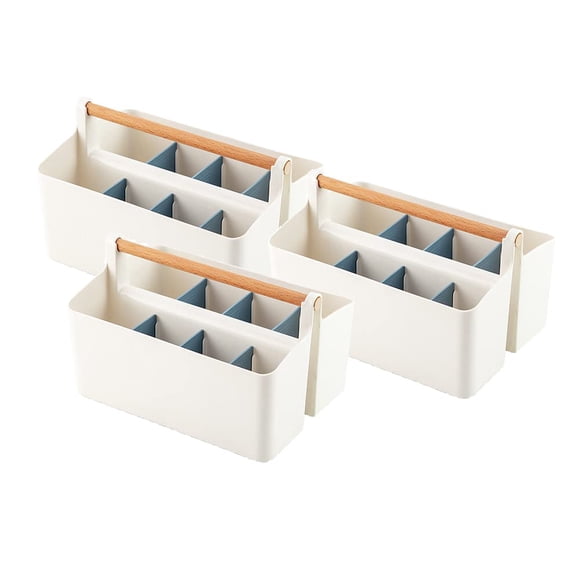 CADDY Vidifor 25x18x15 cm Pack de 3 con Divisores Azules