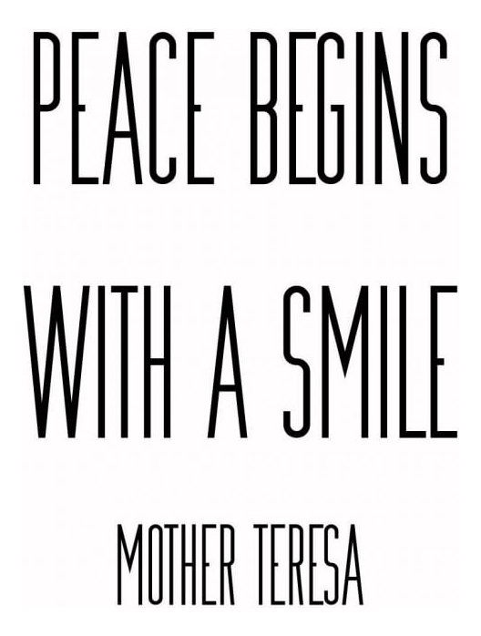 Rienda Libre Graphics - Decomural Peace Begins Mother Teresa Ws-44103
