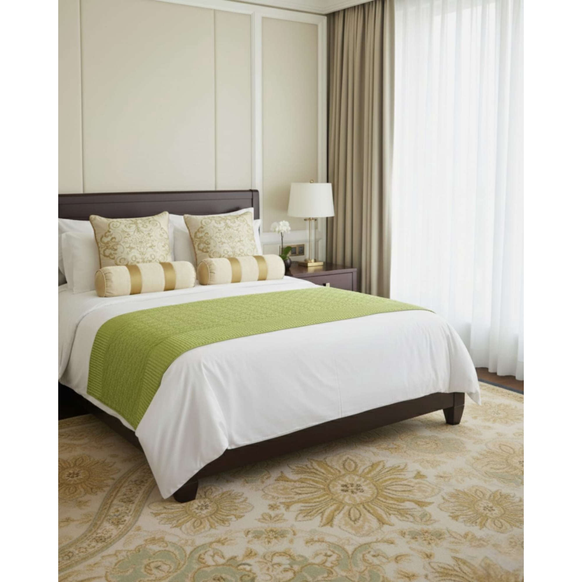 Mylhogar - Piecera De Cama Moderna Con Textura Ultra Suave