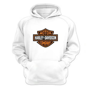 Genérico - Polerón Canguro Harley Davidson Blanco Talla L Unisex