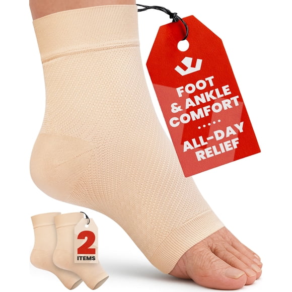 Manga de Compresión para Tobillo KEMFORD XL 20-30 mmHg Beige (1 Par)