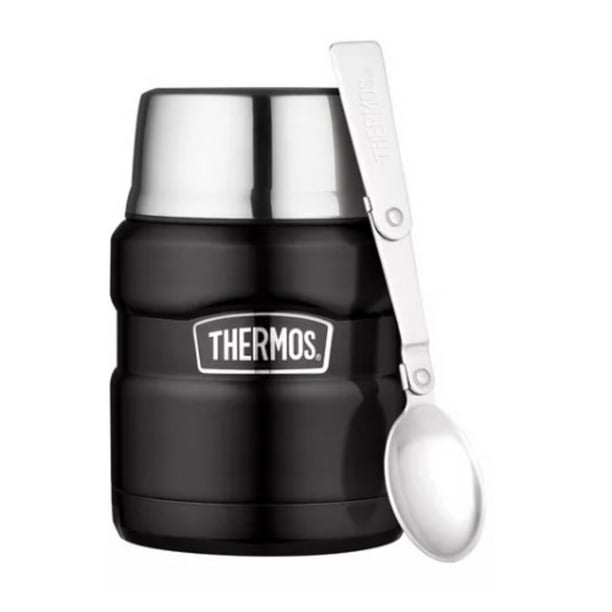 TERMO COMIDA 470ML KING ACERO INOXIDABLE NEGRO