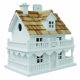 thumbnail image 1 of Casa de campo novedosa Bird House Home Bazaar, apta para pájaros, color blanco, 1 of 2
