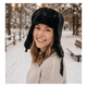 thumbnail image 1 of Gorro de Invierno Tipo Ushanka Ruso en Cuero Negro y Piel Sintética, 1 of 8